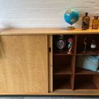 Vintage Mid-century (xl) Schoolkast,schuifdeurkast,dressoir thumbnail 11