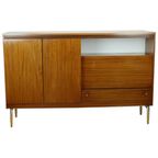 Vintage Mid Century Highboard Kast Lade En Deuren Teak Fineer 200Cm thumbnail 7