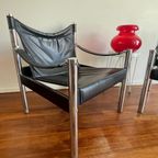 2 Vintage Leren Stoelen Van Johanson Design Van Bârje Johanson, Sweden, 1970S thumbnail 4