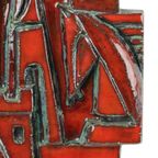 Abstracte Wandsculptuur Bas Reliëf Perignem Stijl Aardewerk thumbnail 10