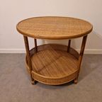 Vintage Bamboe Bijzettafel Salontafel Tafeltje thumbnail 2