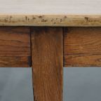 Zeer Grote En Karaktervolle Antieke Eikenhouten Xxl Eettafel Voor 8 Tot 10 Personen thumbnail 14