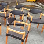 6 Vintage Strax Stoelen, Hartmut Lohmeyer Voor Casala thumbnail 6