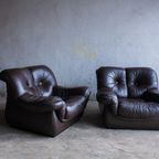 2 Midcentury Leather Club Chairs thumbnail 3