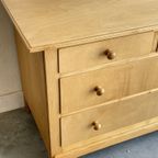 Franse Brocante Ladekast Grenen Commode Hout Vintage thumbnail 7