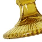 Art Deco Amber Taartschotel Gebak Schaal Depression Glass thumbnail 15