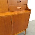 Teak Fineer Kast Uit Zweden Met Klep En Lades thumbnail 21