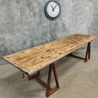 Antieke Tafel Schragentafel Xxl Tuintafel 89 X 308 Cm thumbnail 2