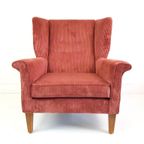 Vintage Artifort Fauteuil Nieuw Gestoffeerd Oud Roze Rib thumbnail 2