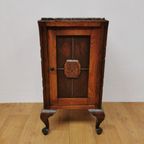 Vintage Landelijk Art Deco Nachtkastje Bijzetkastje Met Marmer Blad 8 thumbnail 4