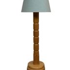 Vintage Pinewood Grenen Tafellamp Gedraaid Jaren 70 Design thumbnail 10