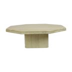 Vintage Achthoekige Travertin Salontafel Jaren 70 Design Italiaans thumbnail 11