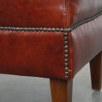Cognac-Kleurige Hocker Gemaakt Van Rundleer thumbnail 8