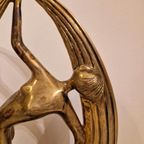 Artdeco Artnouveau Beeld Op Marmer Voet thumbnail 6