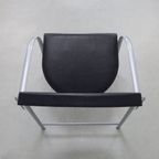 2X Postmoderne Fauteuil “Kokatu” Leer M.A. Ciganda Akaba, 1980S Zwart thumbnail 8