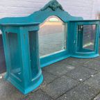 Geschilderd Antiek Eiken Wandkast Of Opzetkast, 125 Cm Breed thumbnail 5