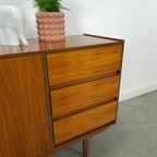 Teak Fineer Dressoir Met Ronde Knop En Lades Nr. 2 thumbnail 15