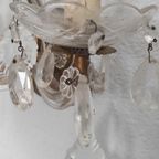 Vintage Brocante Wandlamp Met Glazen Pegels thumbnail 3