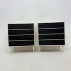 Set Of 2 Chest Of Drawers Black And White , 1970S thumbnail 4