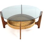 Ronde Vintage Salontafel Met Lectuurhouden 'hilla' thumbnail 4