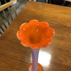 Vaas ‘bloem’ Oranje-wit thumbnail 4