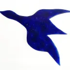 Grote Blauw Glazen Vogel thumbnail 2