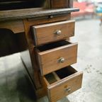 Vintage Amerikaanse Bureau Met Rolluik / Schrijftafel thumbnail 11