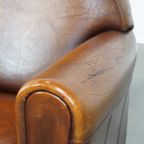 Comfortabele, Strak Afgewerkte, Gezellige Grote Schapenleren Design Armchair thumbnail 11