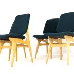 Set 4 Vintage Stoelen In De Stijl Van Arne Hovmand Olsen Reupholstered thumbnail 17