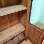 Vintage Antieke Boekenkast Wandkast Servieskast Kast Vitrinekast. thumbnail 14