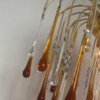 2 Beschikbaar Vintage Xl Formaat Teardrop Murano Kroonluchters thumbnail 8