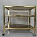 Vintage 80’S Bar Trolley – Hollywood Regency thumbnail 9