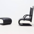 Ligne Roset Zen Lounge Chair And Ottoman By Claude Brisson 1980S thumbnail 3