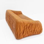 Piumino Cognac Leather Sofa By Jonathan De Pas For Dall’Oca 1970S Italy thumbnail 2