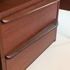 Iconisch Mid-century Teak Bureau – Tijseling Voor Hulmefa – Jaren ’50 – Cowhorn / Design Bureau / Retro Meubel thumbnail 7