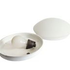 Vintage Glazen Plafonniere Met Bakeliet Fitting, Jaren '70 thumbnail 4