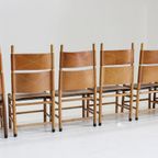 Vintage Italiaanse Eetkamer Stoelen Carlo Scarpa 1970S, Set Van 6 thumbnail 8