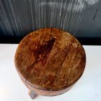 French Oak Stool, 1950 thumbnail 4