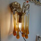 Vintage Teardrop Wandlamp Lamp Wandlampje Amber thumbnail 3