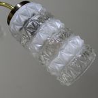 Vintage Plafondlamp - 3-Armig, Messing, Glas Jaren '50/'60 | 01480 thumbnail 9