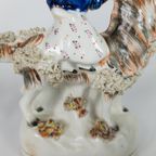 Victorian - Prince Of Wales - Goat - Porselein - Staffordshire - Polychroom - 19E Eeuw thumbnail 4