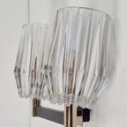 Vintage Wandlamp Opbouw Chrome Geslepen Glas Design '60 Raak thumbnail 9