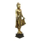 Enorm Boeddhabeeld Verguld Hout Mandalay Birma 140cm thumbnail 9