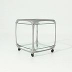 Italian Cast Aluminium Cube Bar Trolley By Lorenzo Burchiellaro 1970S thumbnail 7