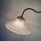 Vloerlamp Van Messing En Gegroefd Glas, Art Deco-Stijl thumbnail 8