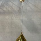 Vintage Glashütte Limburg Hanglamp – Opaline En Messing thumbnail 7