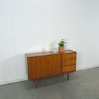Teak Fineer Dressoir Met Ronde Knop En Lades Nr. 2 thumbnail 2