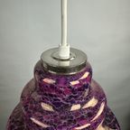 Purple Snake Skin Pattern Glass Pendant Light By Herda, 1970 thumbnail 9