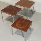 Set Van 3 Vintage Mid Century Mimiset Bijzettafels thumbnail 8
