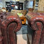 Ruime Chesterfield Zithoek 2-1-1 Zits Antiek Rood Rochester thumbnail 6